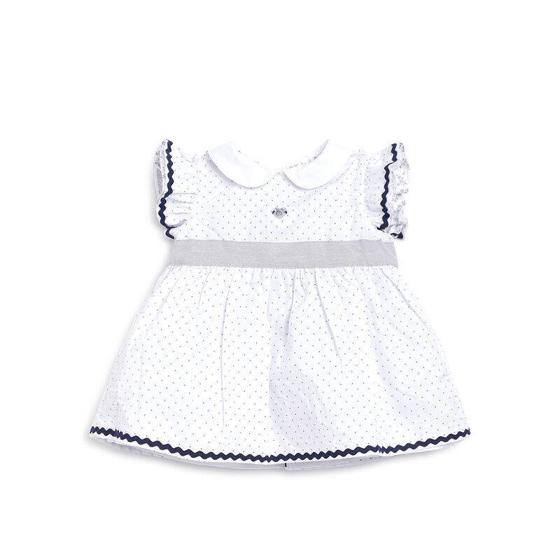 Girls Grey Printed Short Sleeve Dress image number 2
